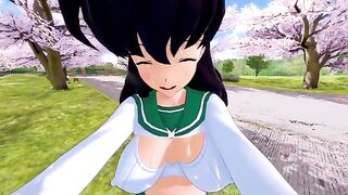 Kagome Higurashi gets her pussy railed in this hot anime scene