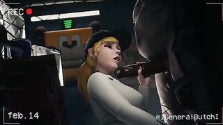 FNAF Security Breach Vanessa got fucked in an office at Freddy Fazbear Mega Pizzaplex