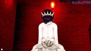 A crazy girl, Vanica Zogratis, is having fun with Asta in a hidden room