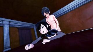 Mavis Dracula gets scared and fucked in this intense Hotel Transylvania hentai scene