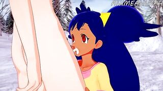 Iris gets fucked by a wild Pokémon in this hentai