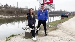 Public sex with a cute petite girl in a risky spot - Mini Julia