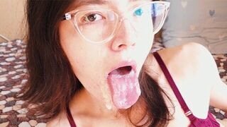 The girl checked the strength of her boyfriend’s sperm supply