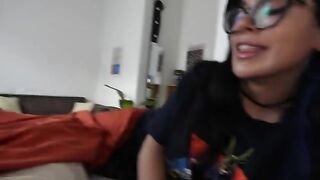 A girl came to her girlfriend for a sleepover and got fucked
