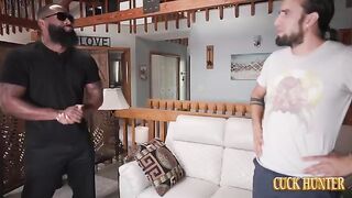 A girl is getting fucked and her husband loves it