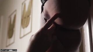 Any cock fits juicy Asian pussy in doggy style