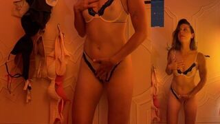 The start of a masturbation session with a popular Canadian star, Nadia Foxx