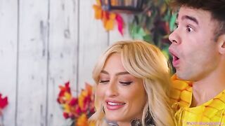 The autumn holiday is marked by a grand fuckfest, just like in the hottest table-themed videos