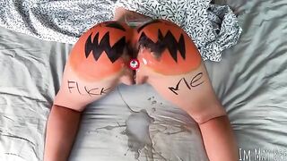 The girl was fucked in a rough style in a pumpkin, reminiscent of the intense POV scenes often seen in homemade videos where rough play and hardcore action are common themes, much like the raw energy captured in titles such as "POV Rough Fuck Pumpkin CREA