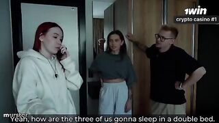 Girlfriend gets fucked while I masturbate calmly nearby