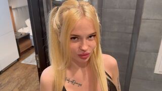 The blonde babe with a perfect body got fucked by her stepbrother