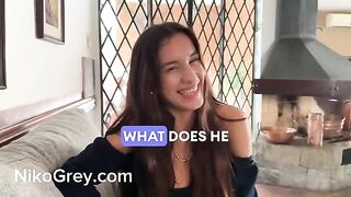 Her skin is shining with excitement, she's asking for a sloppy blowjob