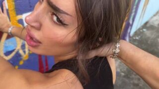 You can moan, you can scream, but you can't stop it - Sisi Rose gets her tight pussy filled with cock in public