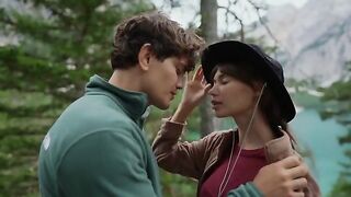 A couple making love outdoors in the forest, caught by a passionate lens