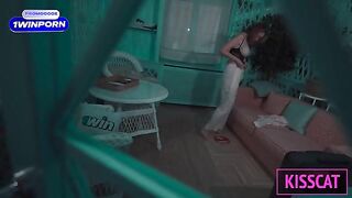 A hot woman is fucking with her stepson in a shared bed