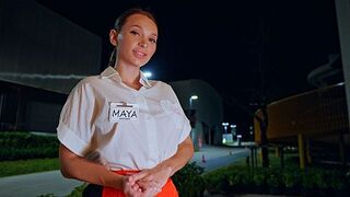 A cute waitress gets fucked hard in this steamy, high-quality video