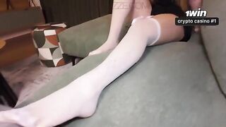 Girl was undressed by her stepbrother in the morning