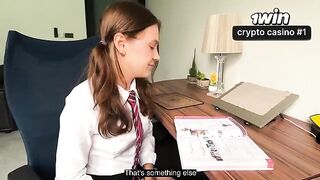 The lesson on which the girl failed to concentrate