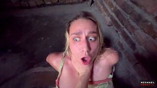 A pretty girl got a face full of cum when she was fired from her job