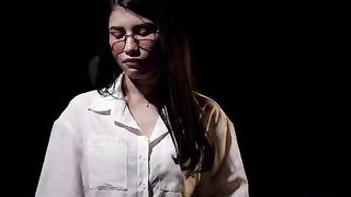 A beautiful brunette's face at the moment of orgasm is just great
