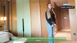 A hotel manager got fucked by a horny guest’s wife