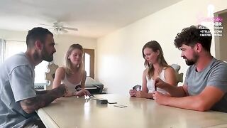 A card game turned into a steamy wife swapping session