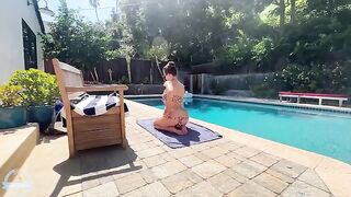 A big tits MILF gets fucked in the pool
