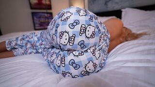 Stepmom helps stepson with his early morning erection issue