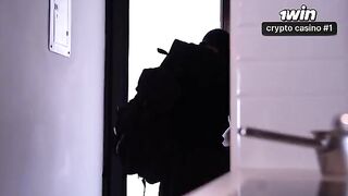 A stranger broke into the house and got involved in some steamy action
