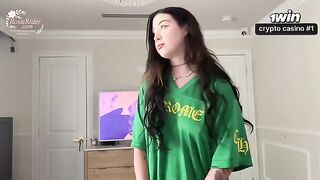 A hot Russian girl gets fucked in the doggy style position hard