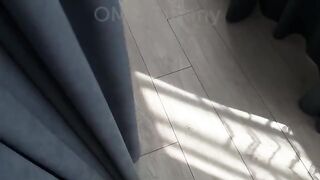 A girl is rolling on the sheet, while a guy’s dick is underneath – just great