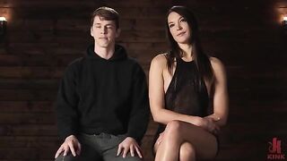 The girl sat on his face and took his cock in her hands — total control