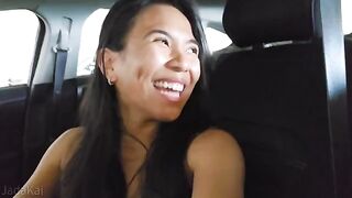She jumps so hard her tits do the jitter, a stunning sight to see