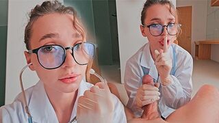 The nurse distracted me from the blowjob, telling me not to moan so loudly