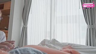 The nurse distracted me from the blowjob, telling me not to moan so loudly