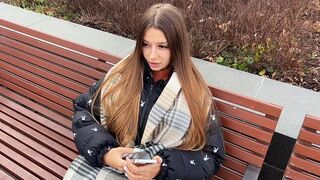 A cute girl tried to get some money by offering her body