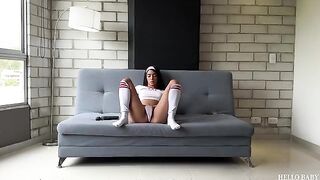 A cute girl riding cock like a professional