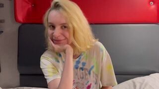 A beautiful Russian babe got fucked on the train