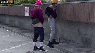 A guy barely managed to avoid getting caught while fucking
