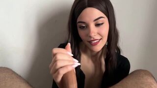 My hand moves to the beat, eyes filled with ecstasy - a stunning brunette babe’s exclusive homemade video showcases her sensual skills, perfectly capturing the art of teasing and rewarding through slow, intense handjob sessions. Shot in high definition at