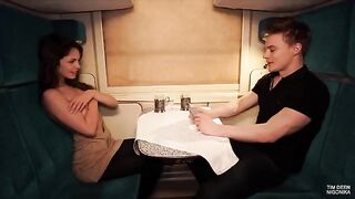 A huge dick saved the girl when there was no room on the train