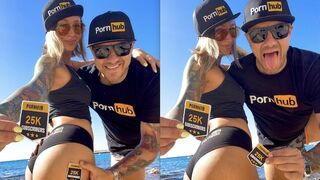 Owiaks celebrate 25k subscribers on Pornhub with a special gift!
