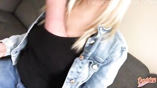 Girl shows how her hairy cunt gets filled with cum in POV