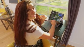 My pervert stepdad caught my thick Latina ass getting fucked in school