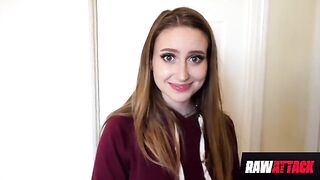Petite Laney Grey takes on a big monster cock with great pleasure