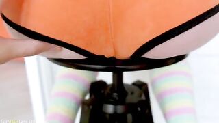 Cute stepsister Lana fucks with her stepbrother in ass to avoid pregnancy