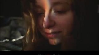 A beautiful woman has passionate sex while being hugged and receiving cum inside her wet pussy