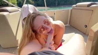 A couple on a spring break pleasure cruise gets passionately intimate on a boat