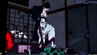Daki the demon got into the mood and decided to have sex with humans