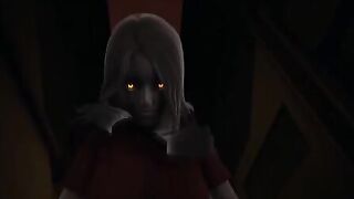 The girl in the cowgirl pose fulfilled the desires of a man with red eyes